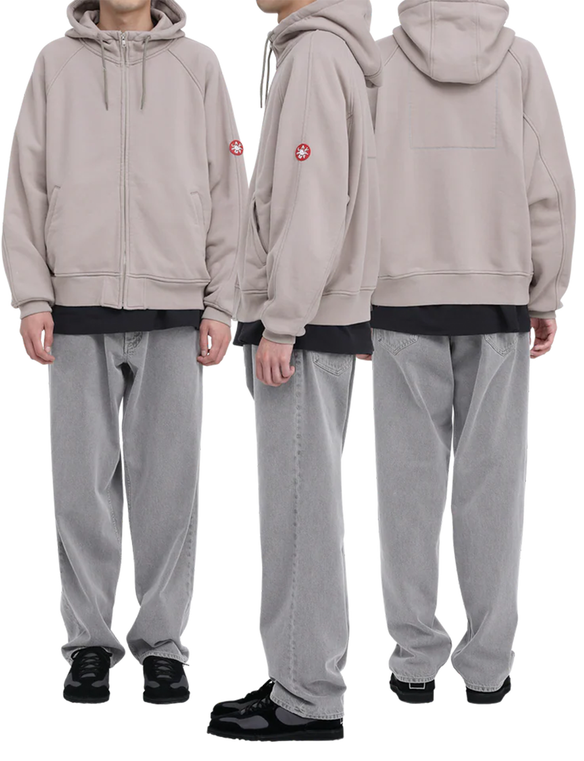 SOLID BIG HEAVY ZIP HOODY