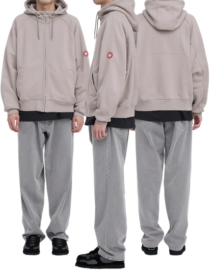 SOLID BIG HEAVY ZIP HOODY