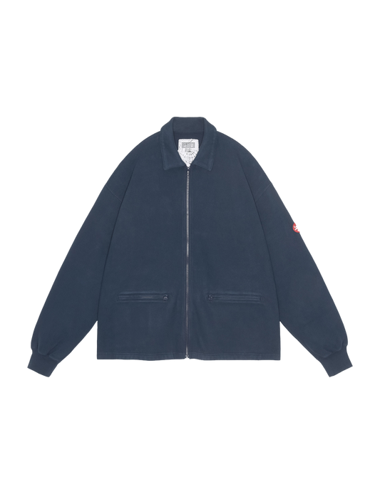 DBL KNIT COLLARED ZIP UP