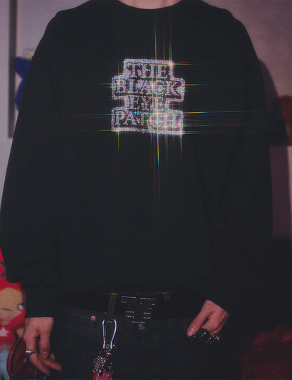 RHINESTONED OG LABEL CREW SWEAT