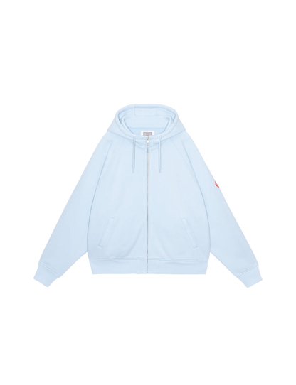 SOLID BIG HEAVY ZIP HOODY