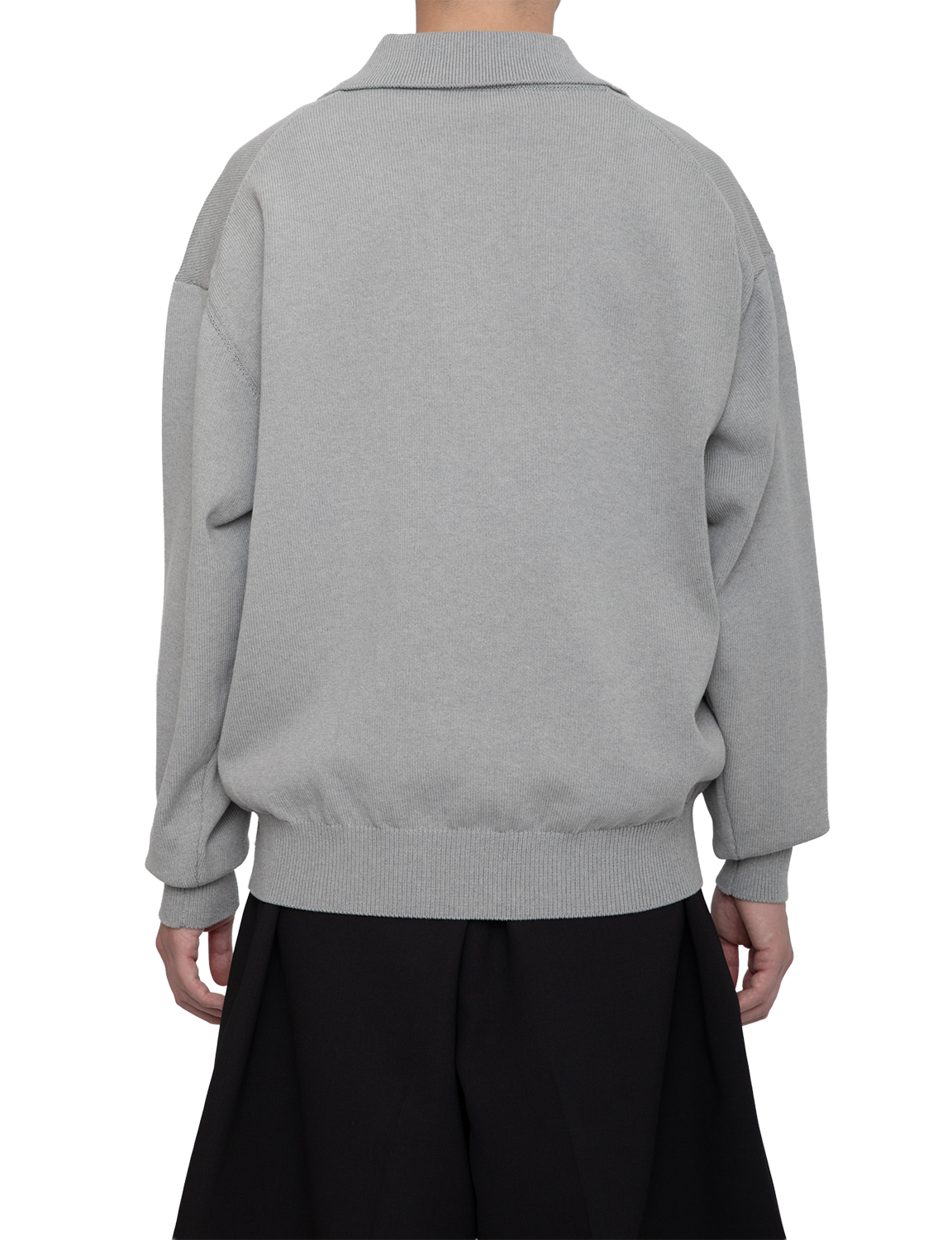 HEAVY KNIT POLO SWEATER