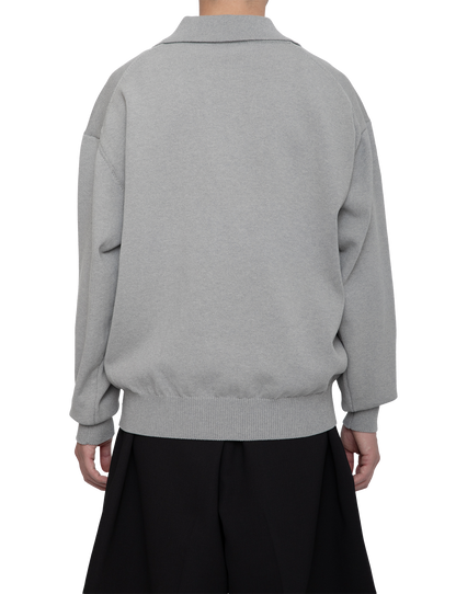 HEAVY KNIT POLO SWEATER
