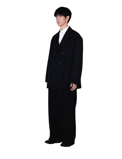 Oversized Double Breasted Jacket / black