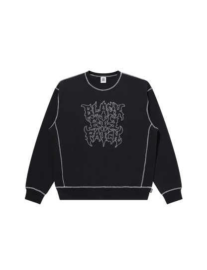 METAL LOGO STITCHED CREW SWEAT