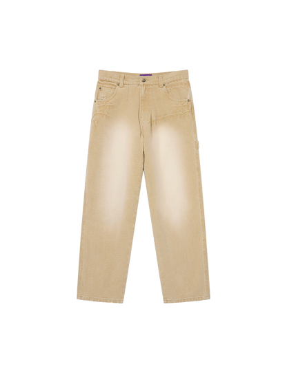 OG LEATHER PATCHED WASHED PAINTER PANTS