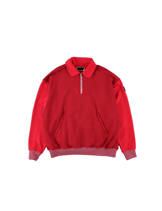 HALF-ZIP COLLAR SWEATSHIRT DYED HEATHER
