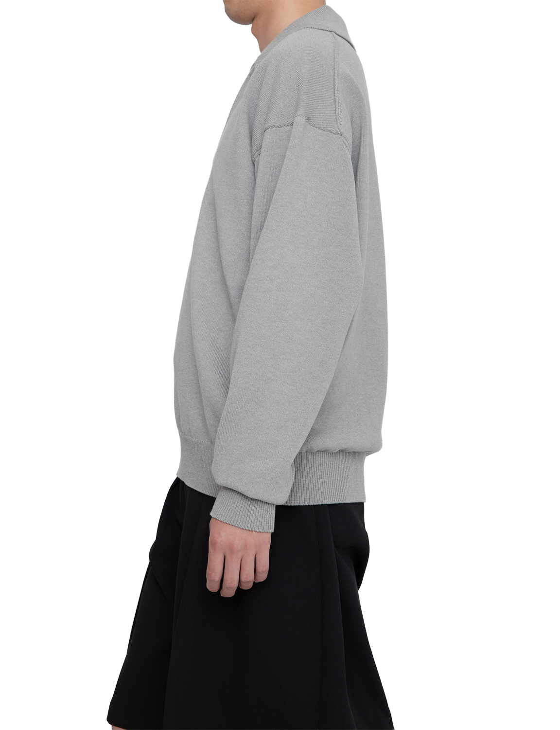 HEAVY KNIT POLO SWEATER