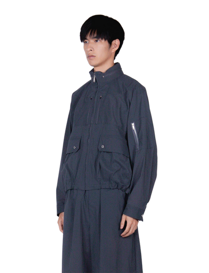 Cap Shoulder Blouson / gray