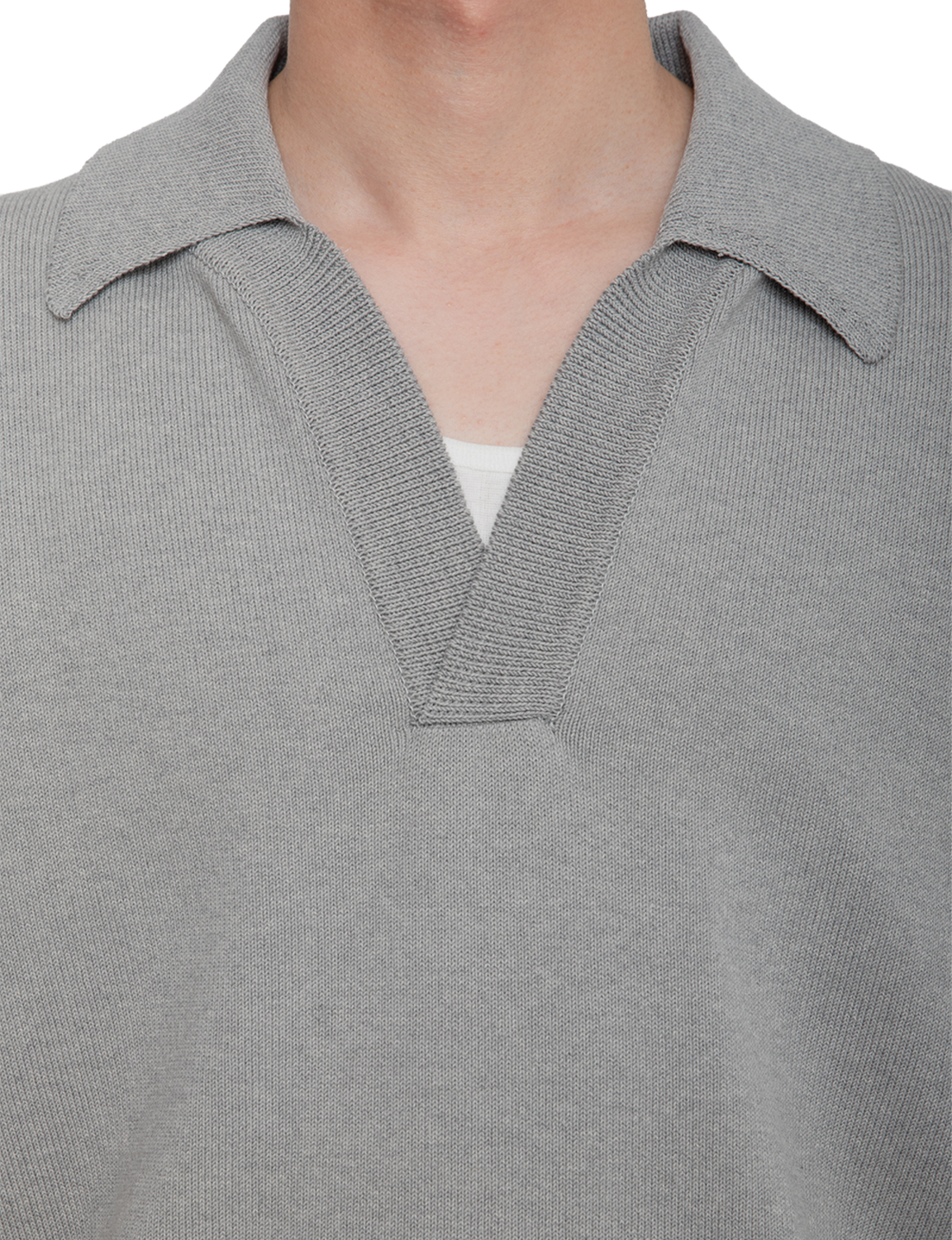 HEAVY KNIT POLO SWEATER