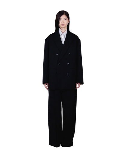 Oversized Double Breasted Jacket / black