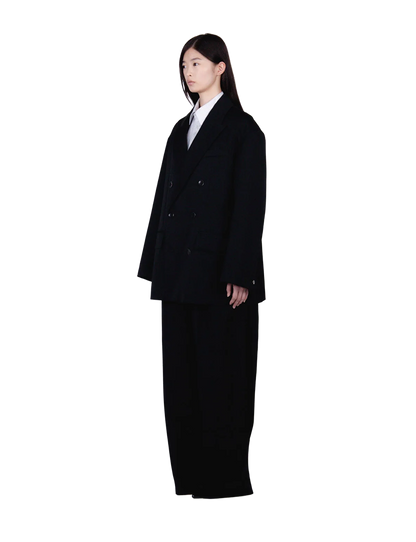 Oversized Double Breasted Jacket / black
