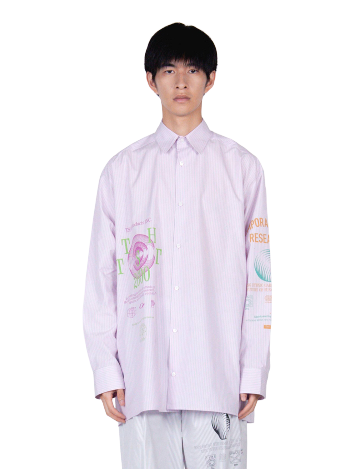 Graphic Print Oversized Shirt 2026ss