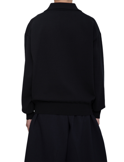 HEAVY KNIT POLO SWEATER