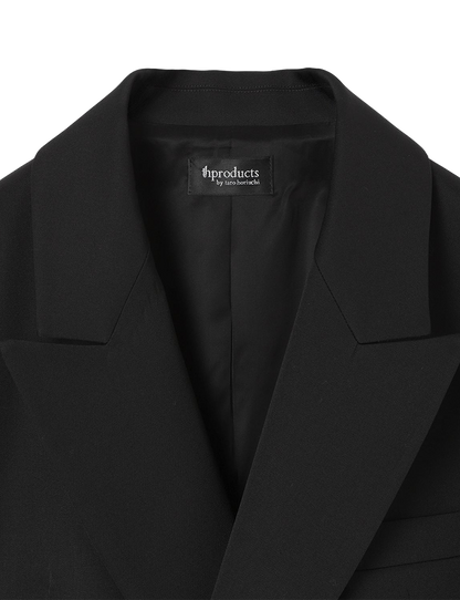Oversized Double Breasted Jacket / black