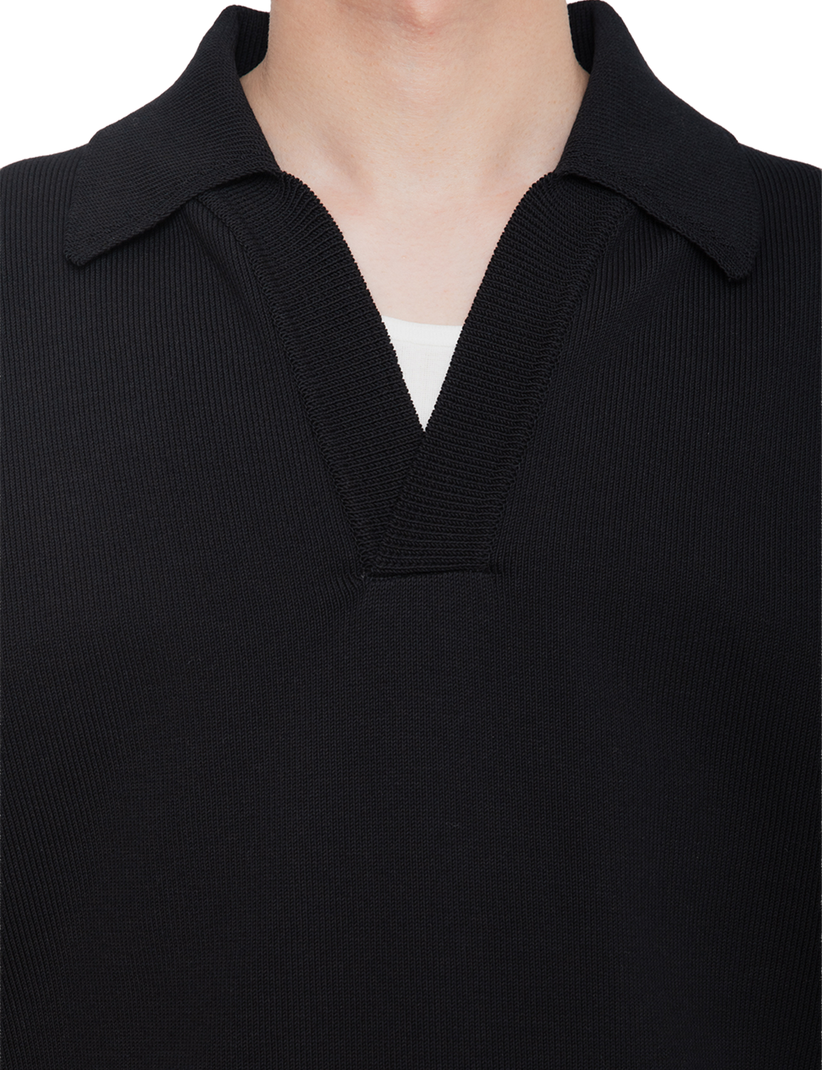 HEAVY KNIT POLO SWEATER