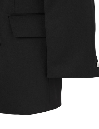 Oversized Double Breasted Jacket / black