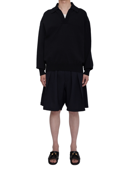HEAVY KNIT POLO SWEATER