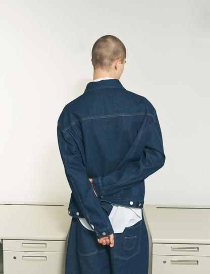 DENIM RIVET CHORE JACKET