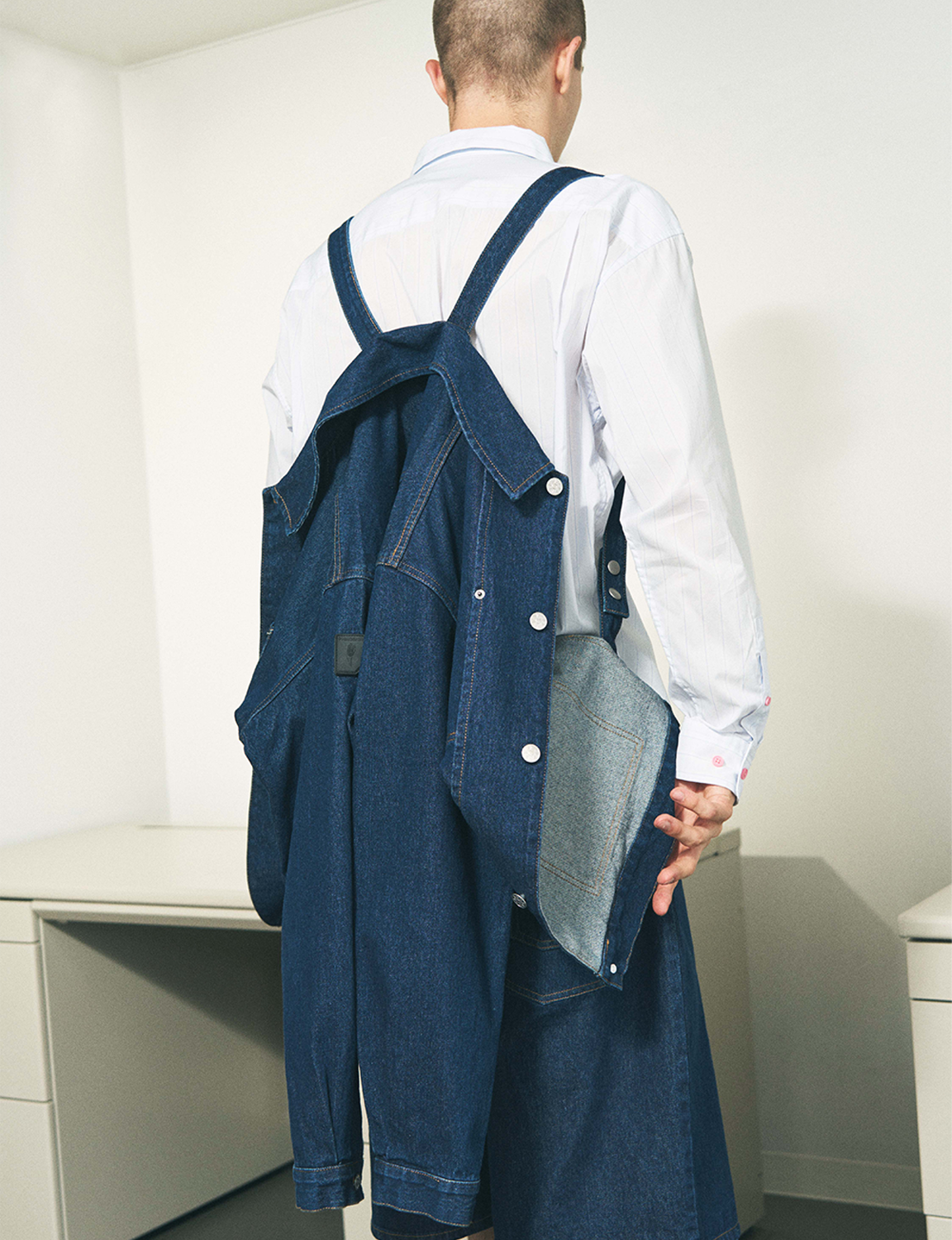 DENIM RIVET CHORE JACKET