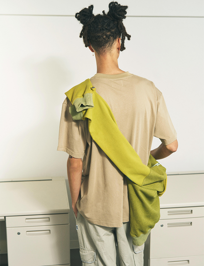 HALF-ZIP COLLAR SWEATSHIRT DYED HEATHER