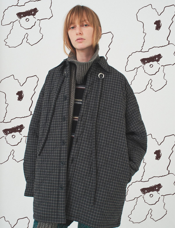 padded jacket / gray