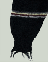 striped knit / black