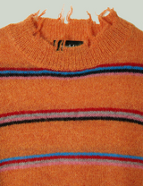 striped knit / ornage