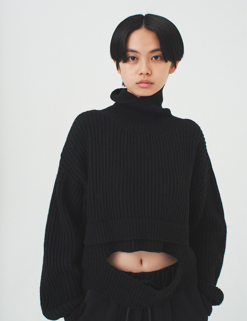 hole knit / black