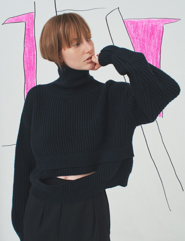 hole knit / navy