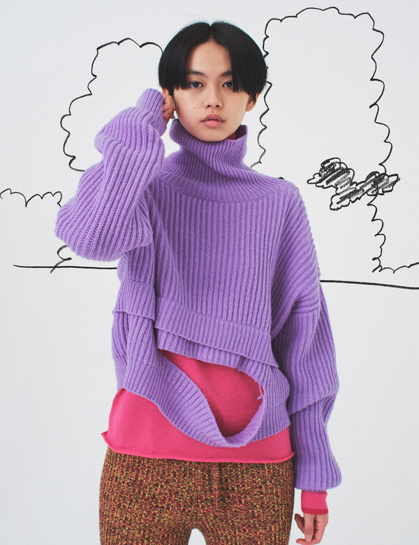 soduk(スドーク) 2023aw 2023fw ニット パープル
