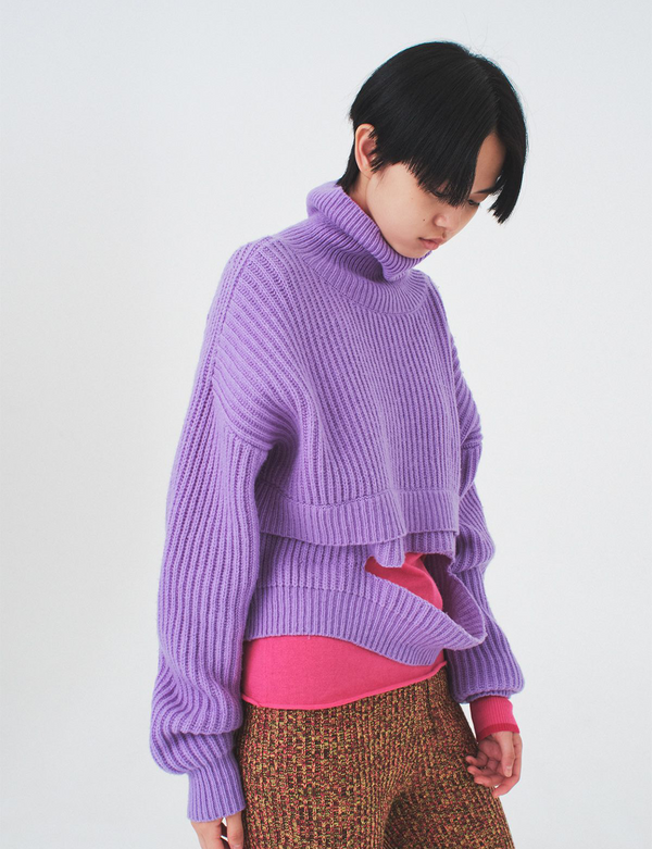hole knit / purple