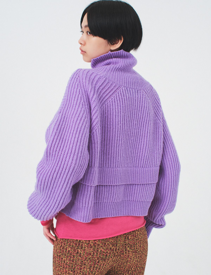 hole knit / purple