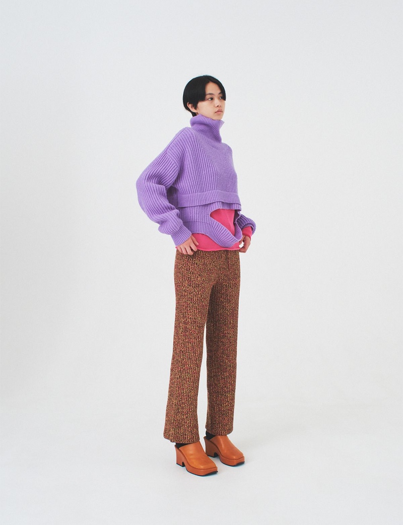 hole knit / purple
