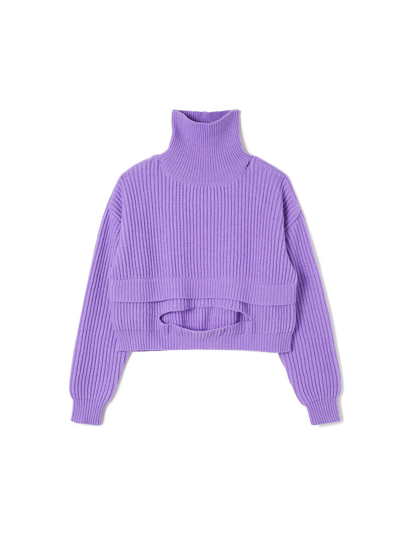 hole knit / purple