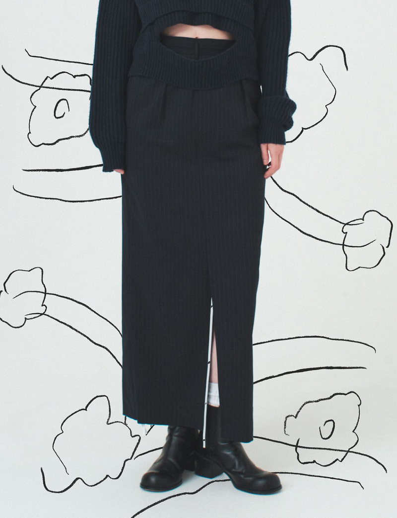rebuilding skirt / navy