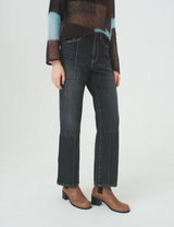 line jeans / black
