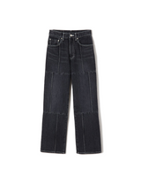 line jeans / black