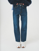 line jeans / blue