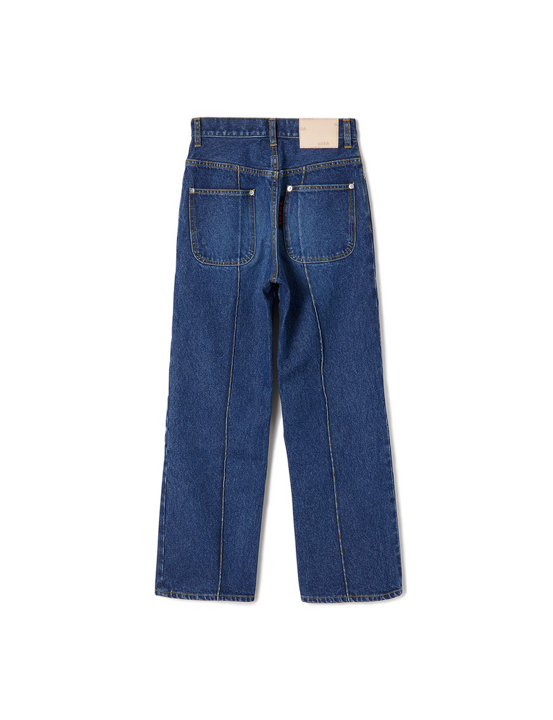 line jeans / blue