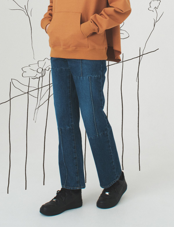 line jeans / blue