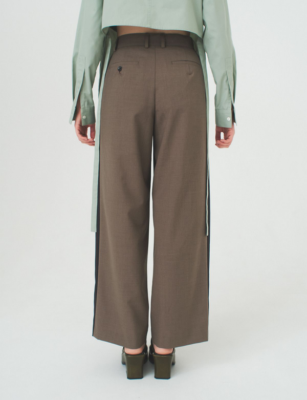 slit trousers / gray