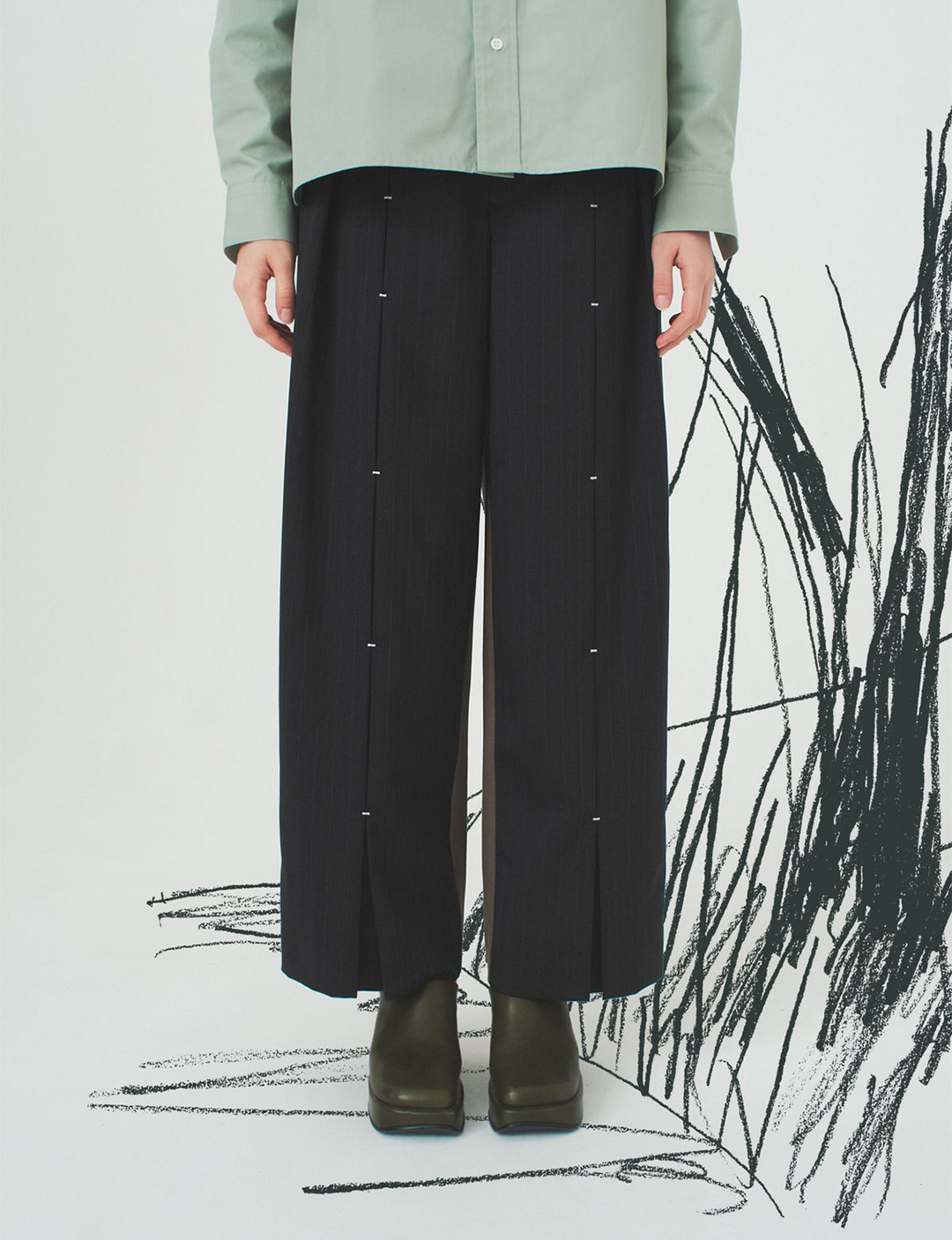 soduk -slit trousers / gray – The Contemporary Fix Kyoto