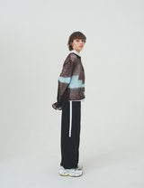 slit trousers / navy