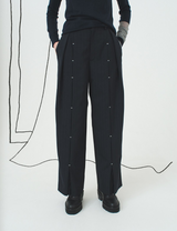 slit trousers / navy