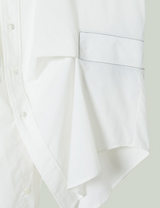 wrinkled shirt / white