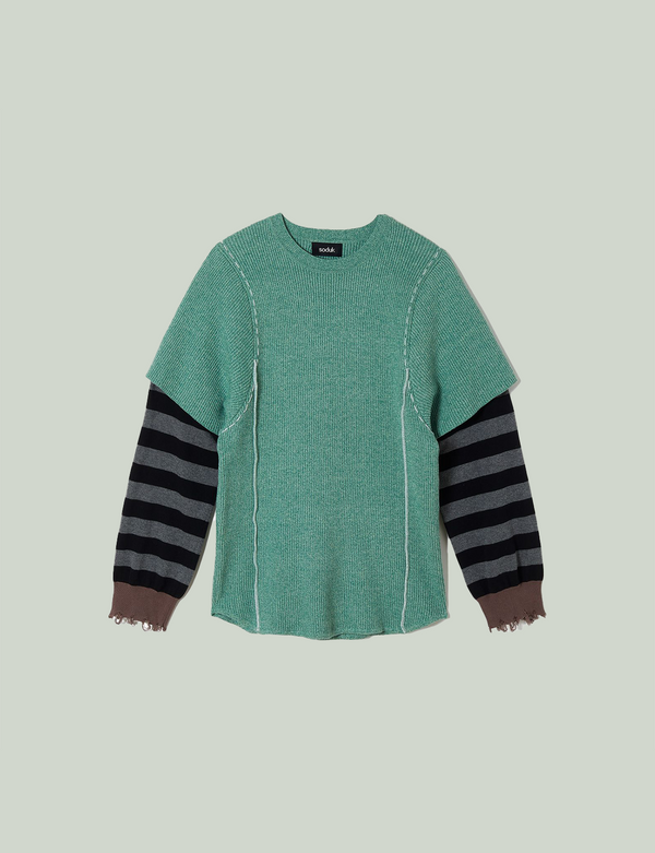 thermal pullover / green
