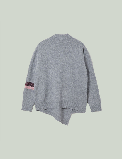 dazzling knit pullover / gray