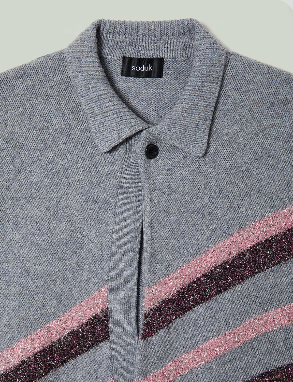 dazzling knit pullover / gray