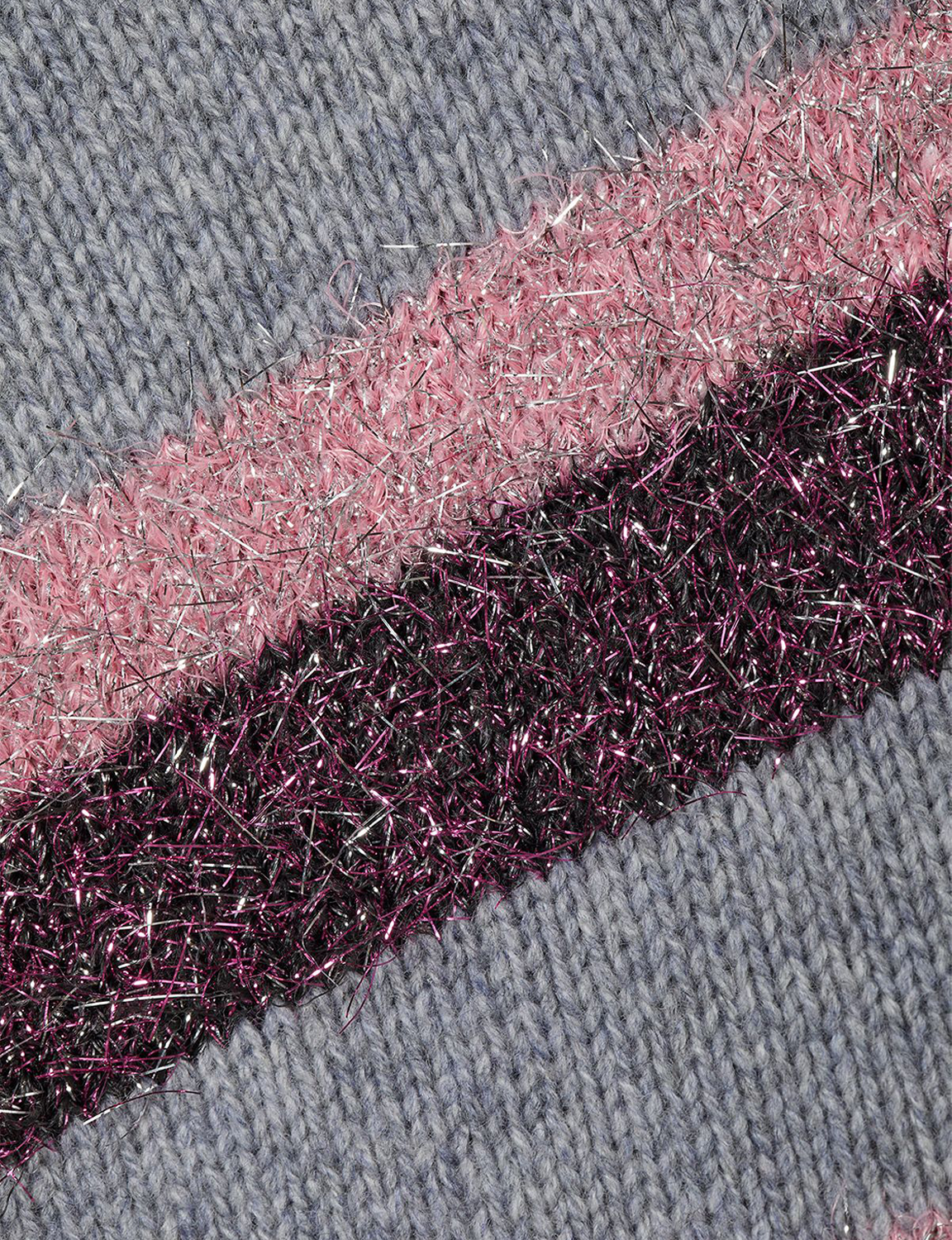 dazzling knit pullover / gray